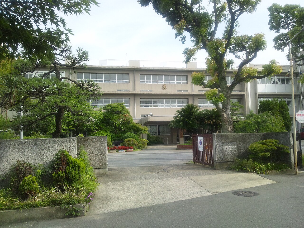 Suehiro Junior High School in Chiba city, Chiba prefecture, Japan.