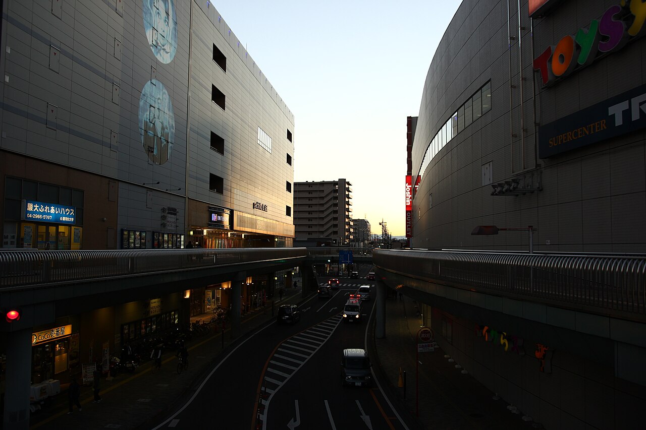 The ipot and Saios shopping centres in Iruma City, Saitama Prefecture, Japan