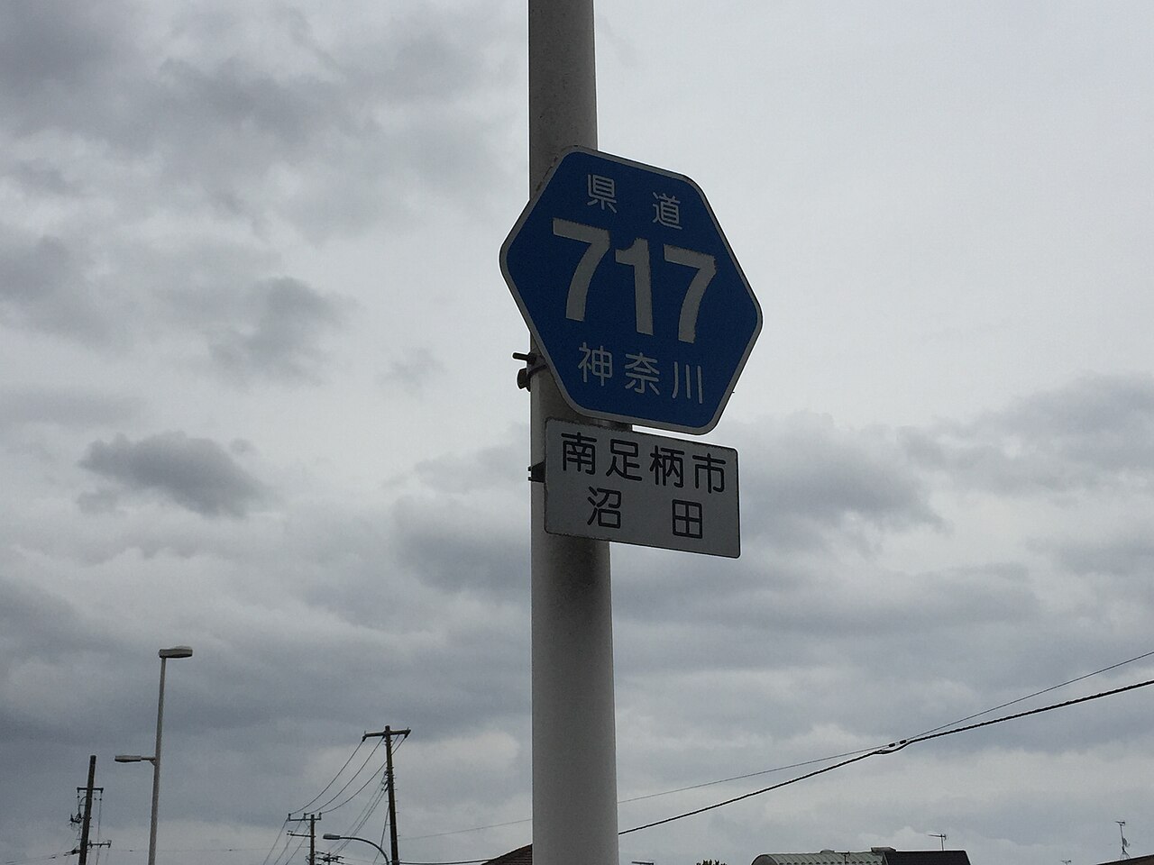 県道番号標示(南足柄市沼田)