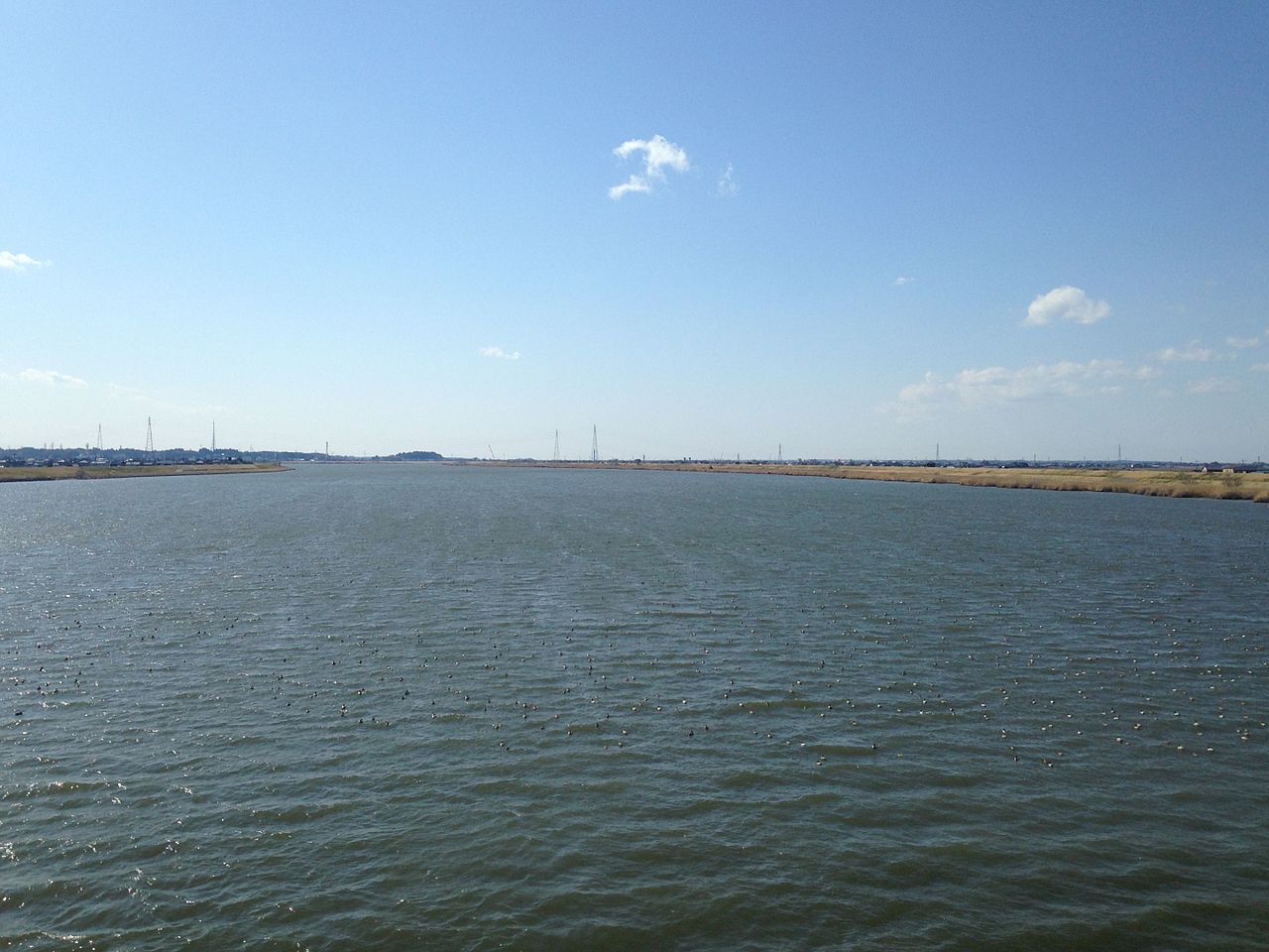 鹿島線列車より望む利根川(上流側)