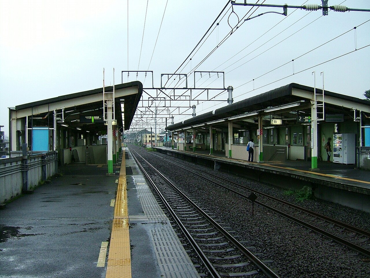 The platforms at the Katakura Station on the Yokohama Line in Hachiōji city, Tokyo, Japan