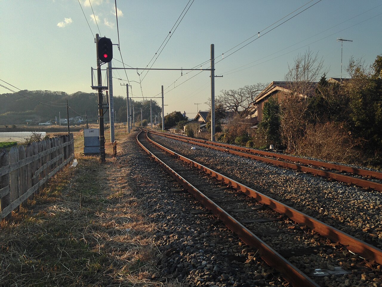 JR外房線九重駅から館山方を望む