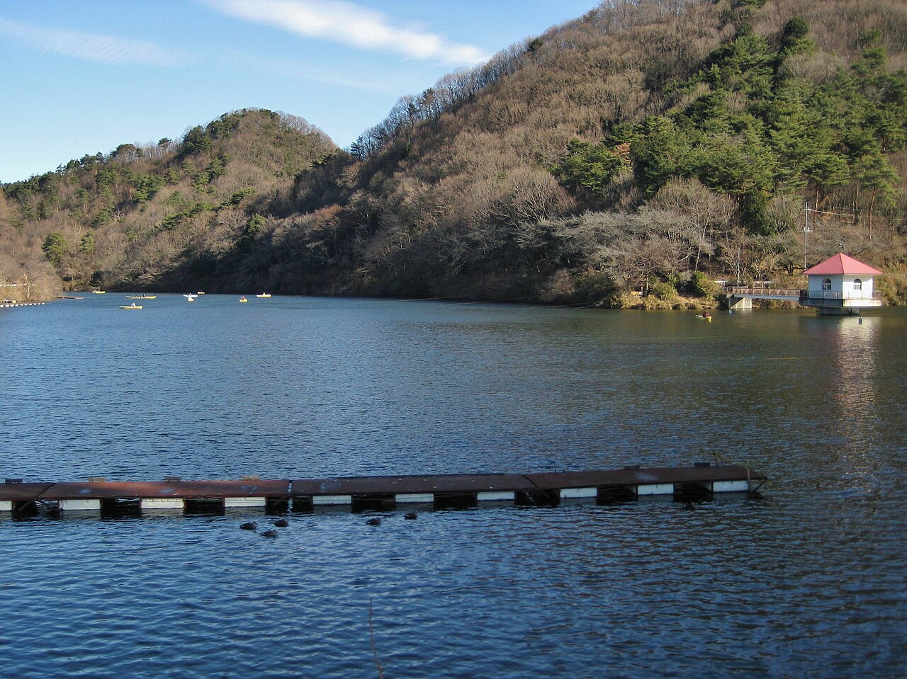 Tsuburada Dam lake.
