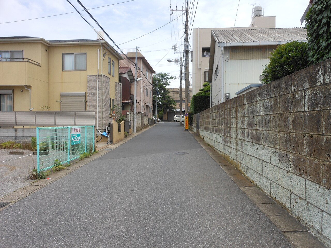 End point of the Chiba Prefectural Road Route 200 Mutsumi Station Line in Matsudo City, Japan