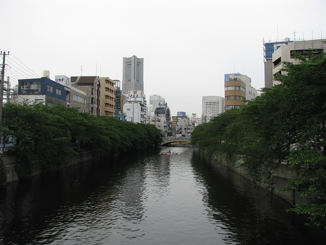 The Ōoka-gawa. This location is in Minami-ku, Yokohama, Kanagawa Prefecture, Japan.