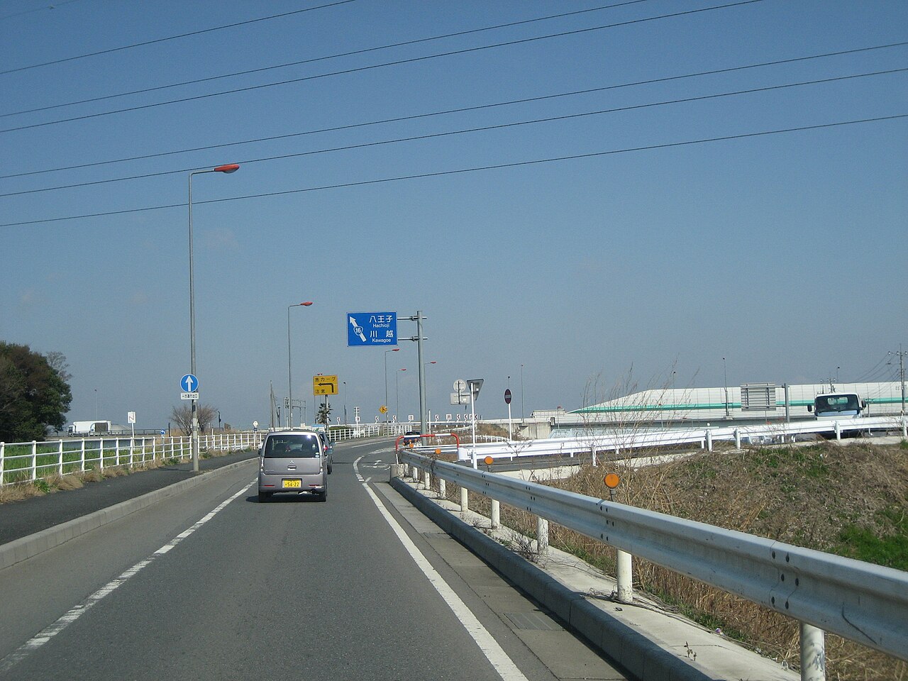 Saitama Prefectural Road Route 2 in Nishi-ku, Saitama City, Japan