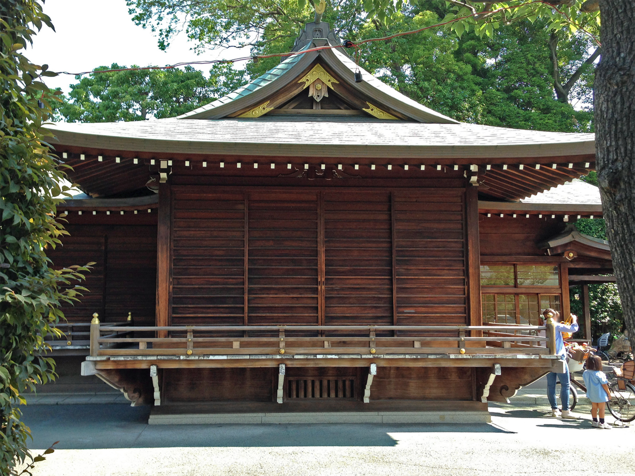 Kaguraden (Shinto theatrical dance stage) of Rokugo-jinja